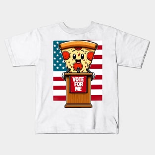 patriotic pizza vote for me Kids T-Shirt